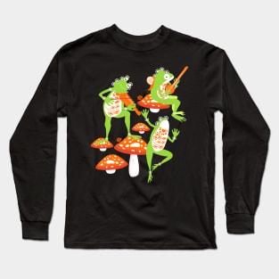 Tribal Dancing Frogs Long Sleeve T-Shirt